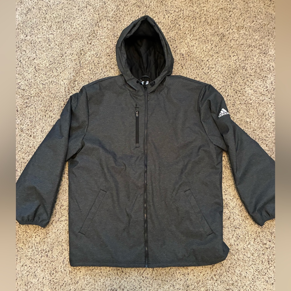 NWT Adidas Men's WINTER PARKA Jacket BV3956 Black / Grey – Weatherproof Men’s XL